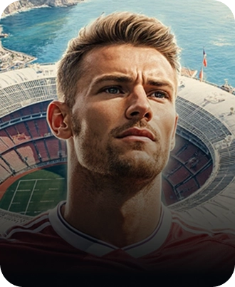 Striker volleying ball into accumulator boost on Wonaco